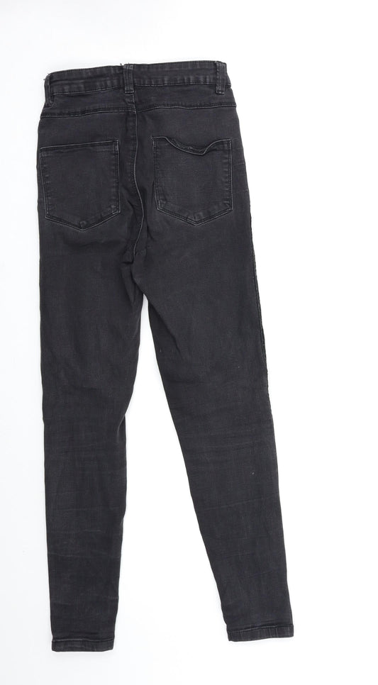 Womens UK Size 23 in Preworn Regular Fit Skinny Black Jeans