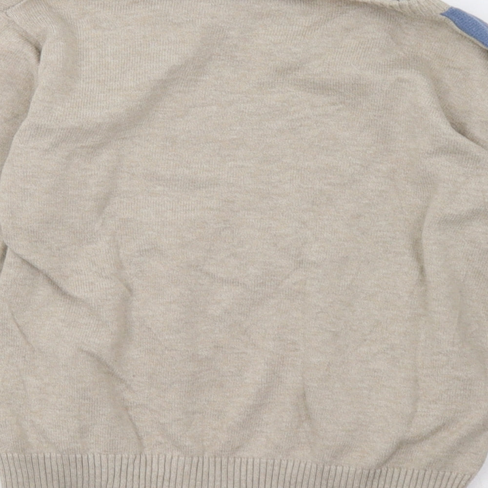 Rebel Boys Beige Geometric Pullover Sweatshirt Size 5-6 Years