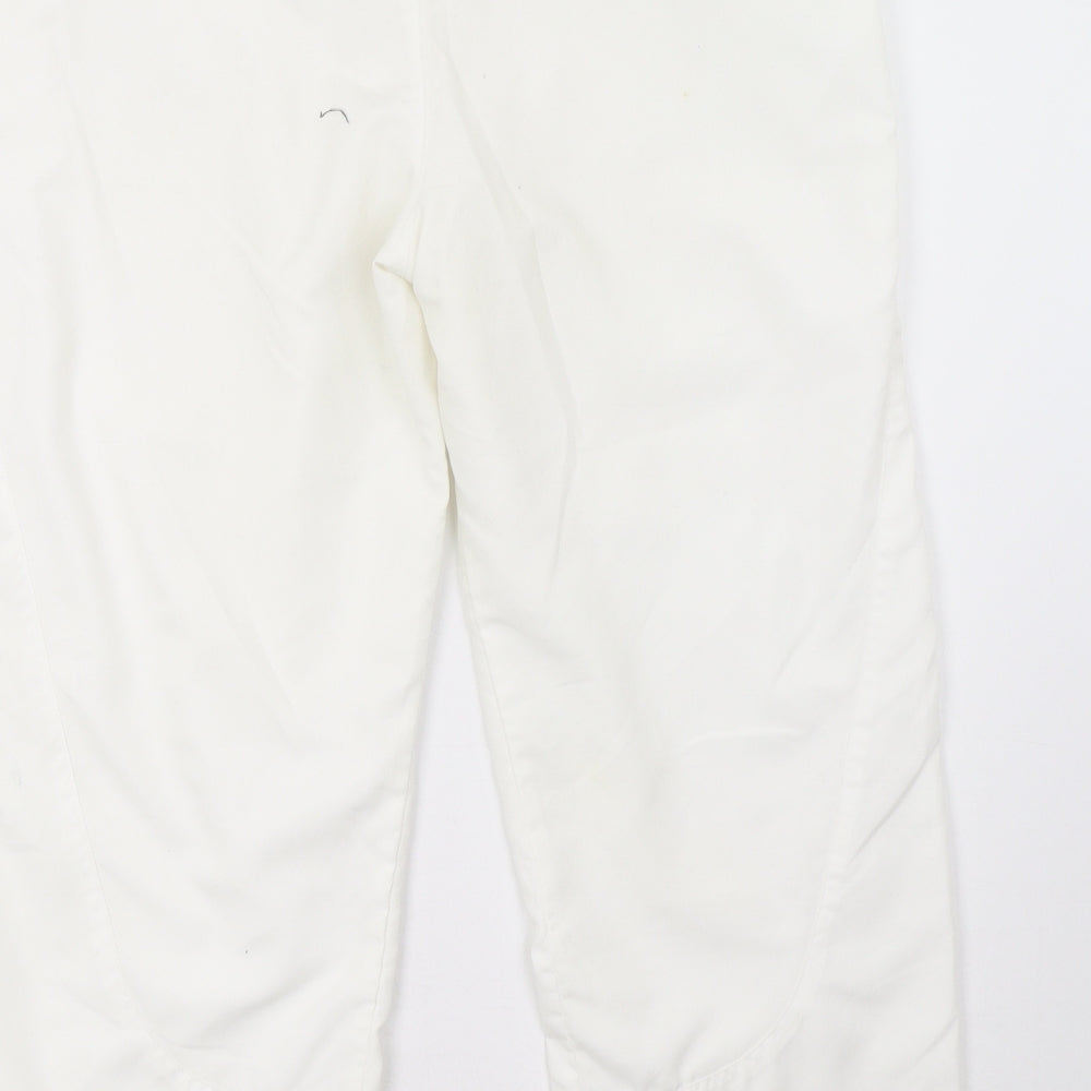 ellesse Womens White Cropped Trousers Size 12 L25 in