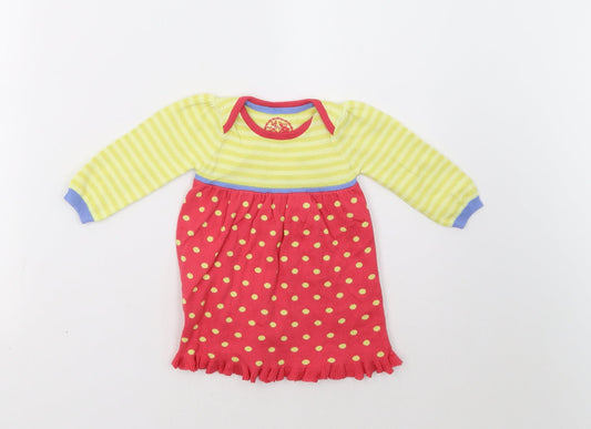 Marks and Spencer Girls Yellow Polka Dot A-Line Size 36 Months
