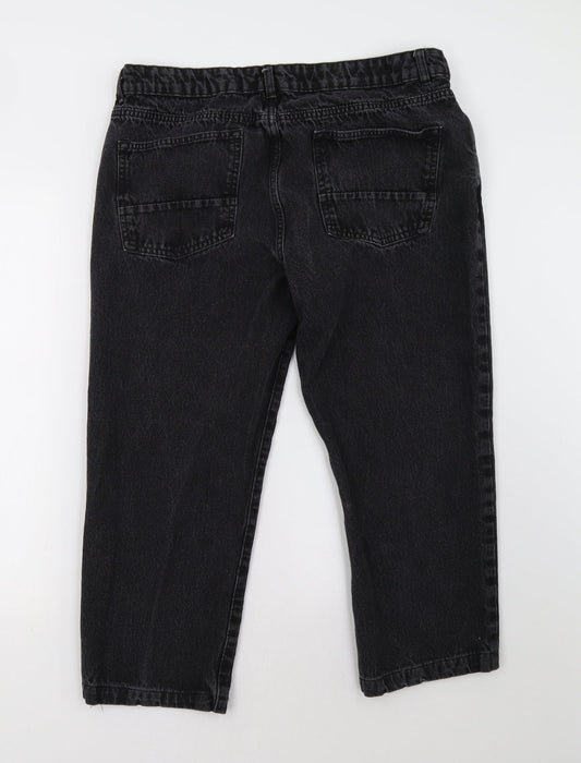 365 Womens Black Cropped Jeans Size 38 L26 in