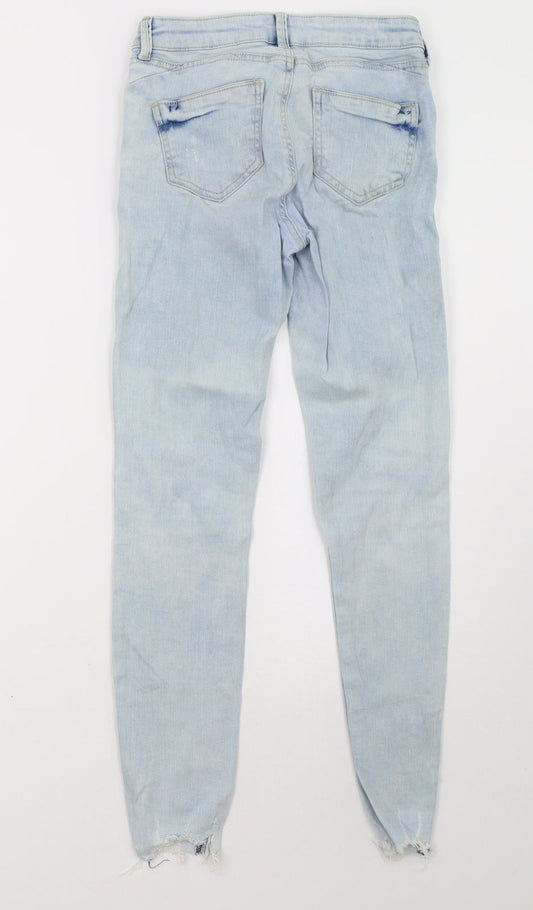 Primark Womens Blue Denim Skinny Jeans Size 6 L28 in