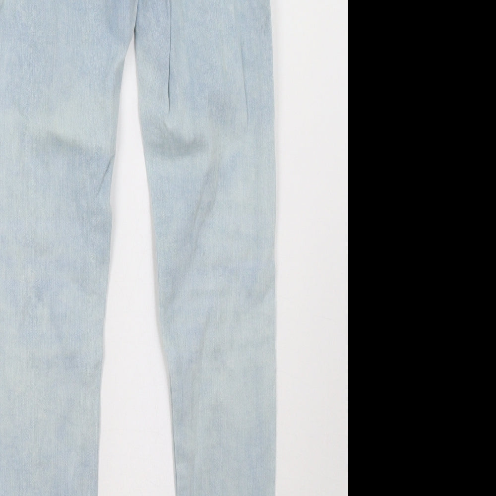 Primark Womens Blue Denim Skinny Jeans Size 6 L28 in