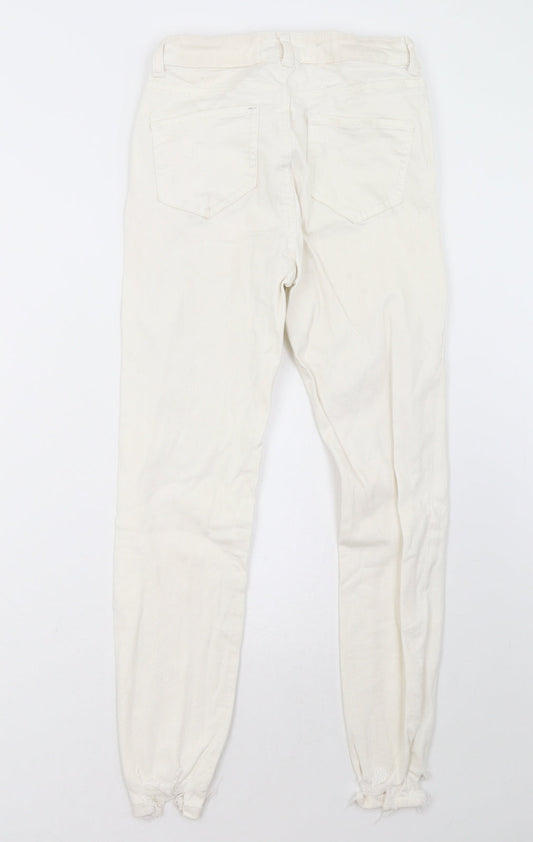 Primark Womens White Skinny Jeans Size 10 L29 in