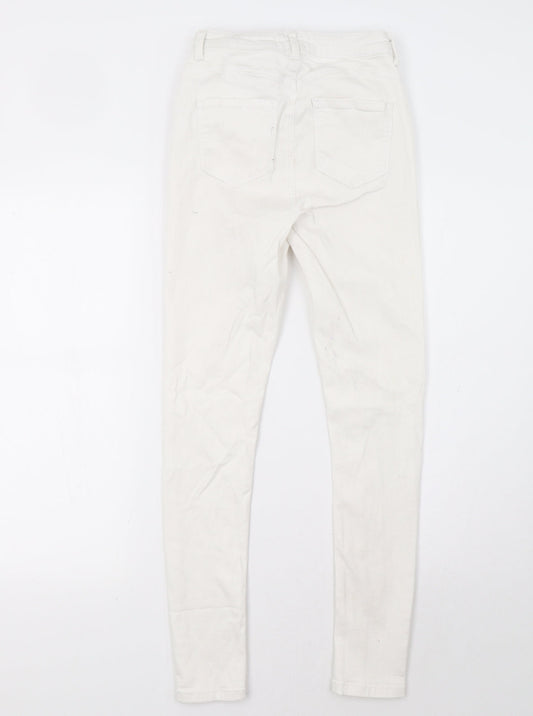 Dorothy Perkins Womens White Skinny Jeans Size 8 L31 in
