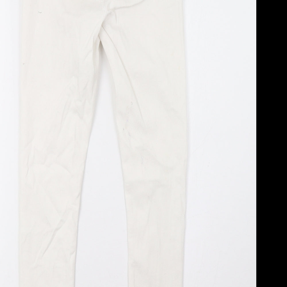 Dorothy Perkins Womens White Skinny Jeans Size 8 L31 in