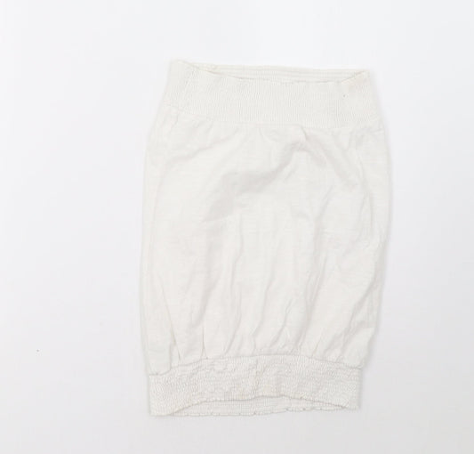 Womens UK Size 10 NEXT White Basic Tank