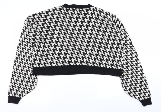 I SAW IT FIRST Womens Multicoloured Herringbone Pullover Jumper Size 8