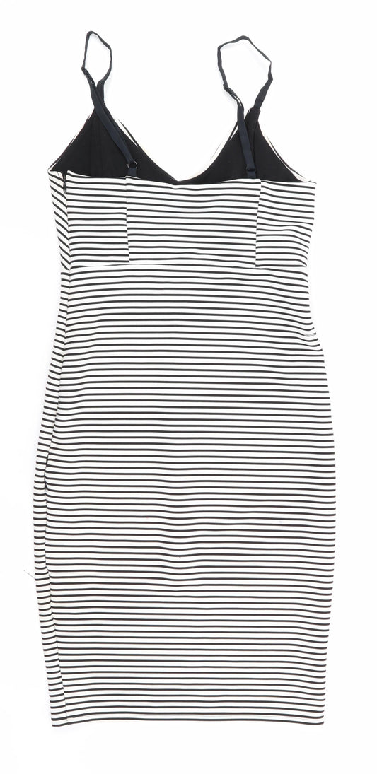 FOREVER 21 Womens Multicoloured Striped Fit & Flare Size XS