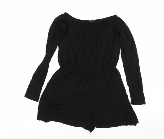 Womens UK Size 8 Missguided One-Piece Black Playsuit