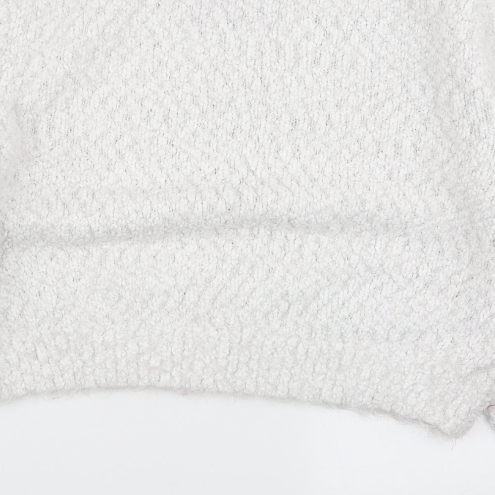 Womens UK Size 10 H&M White Pullover Jumper