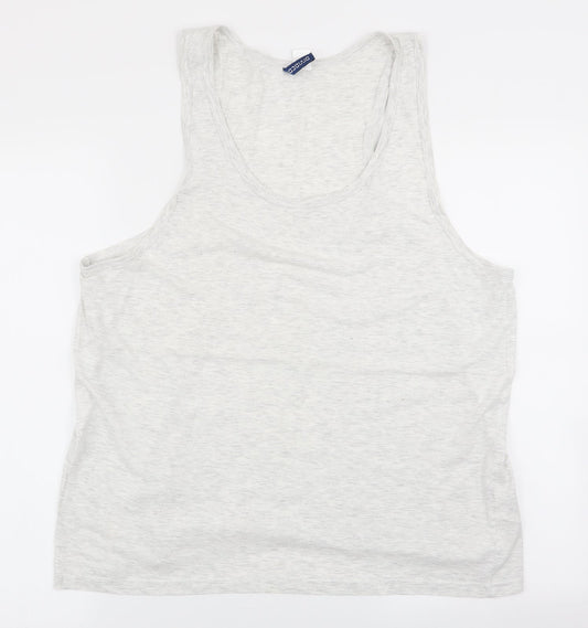 Womens UK Size L Divided by H&M Grey Basic Tank