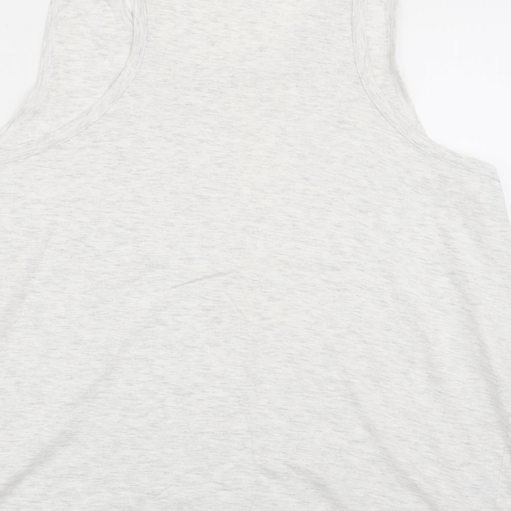 Womens UK Size L Divided by H&M Grey Basic Tank