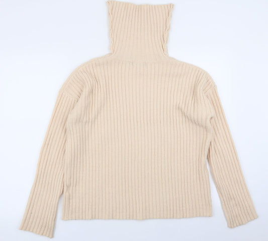 Womens UK Size M Brave Soul Beige Pullover Jumper