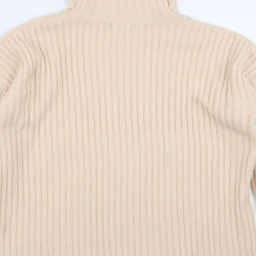 Womens UK Size M Brave Soul Beige Pullover Jumper