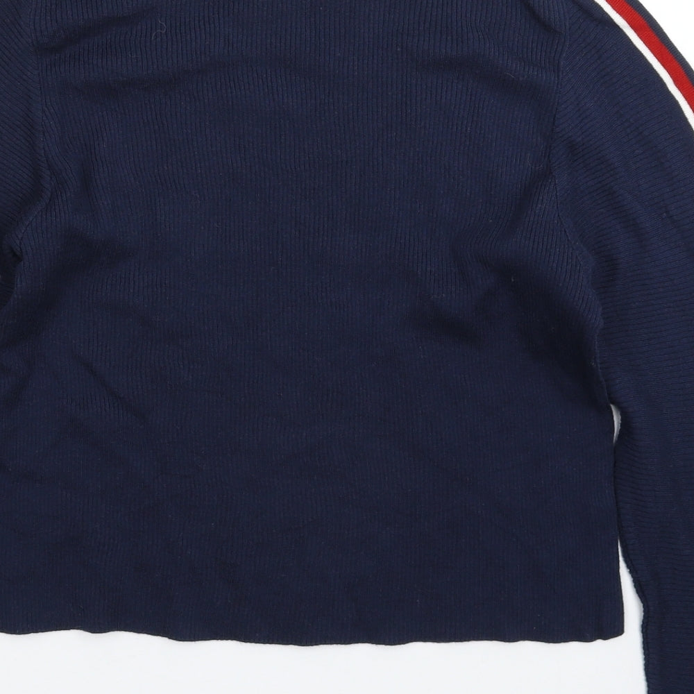 Primark Womens Blue Striped Knit Pullover Jumper Size 14