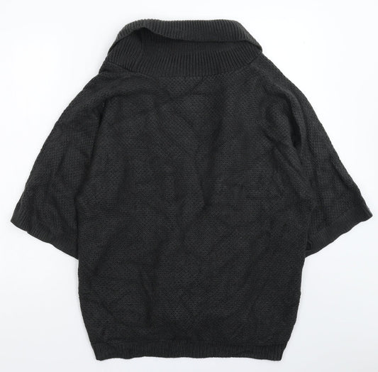 F&F Womens Grey Knit Cardigan Jumper Size 12