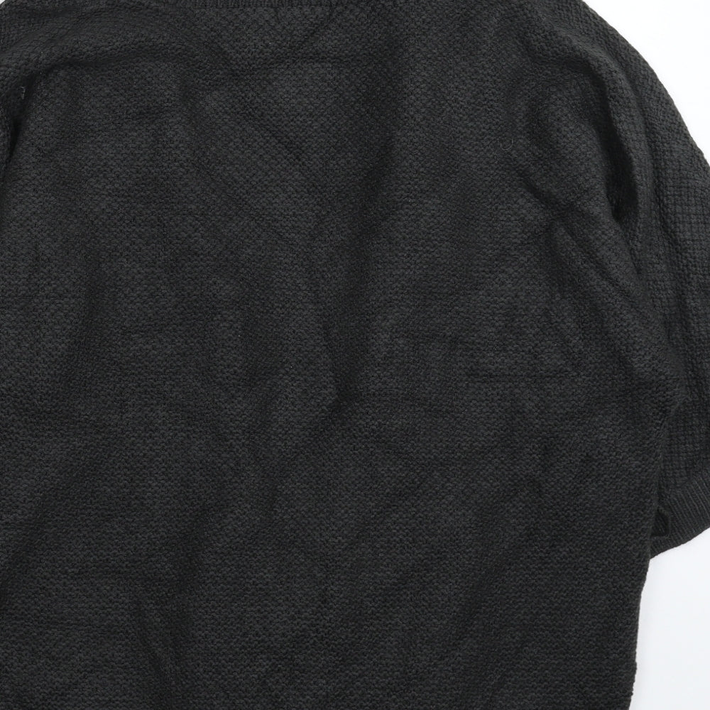 Brand and care label for F&F women’s grey knit cardigan jumper, size UK 12