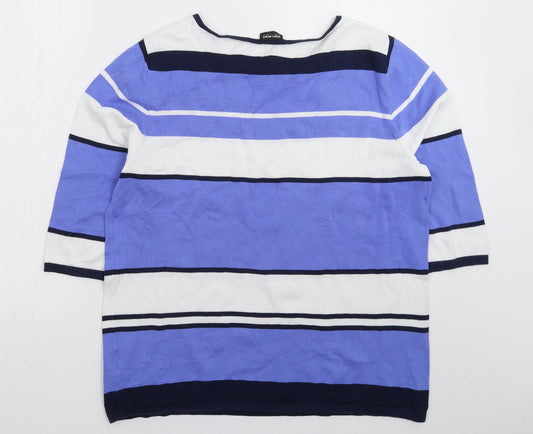 Gerry Weber Womens Multicoloured Striped Knit Pullover Jumper Size L