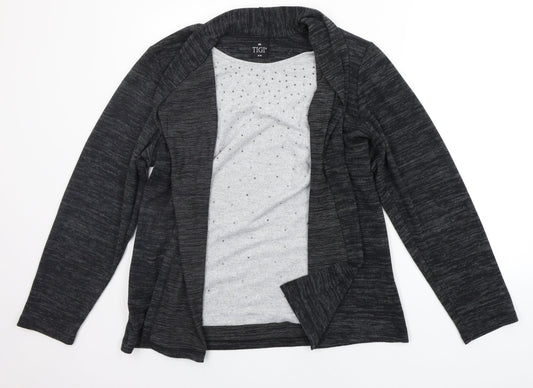 Womens UK Size 14 TIGI Grey Cardigan Jumper