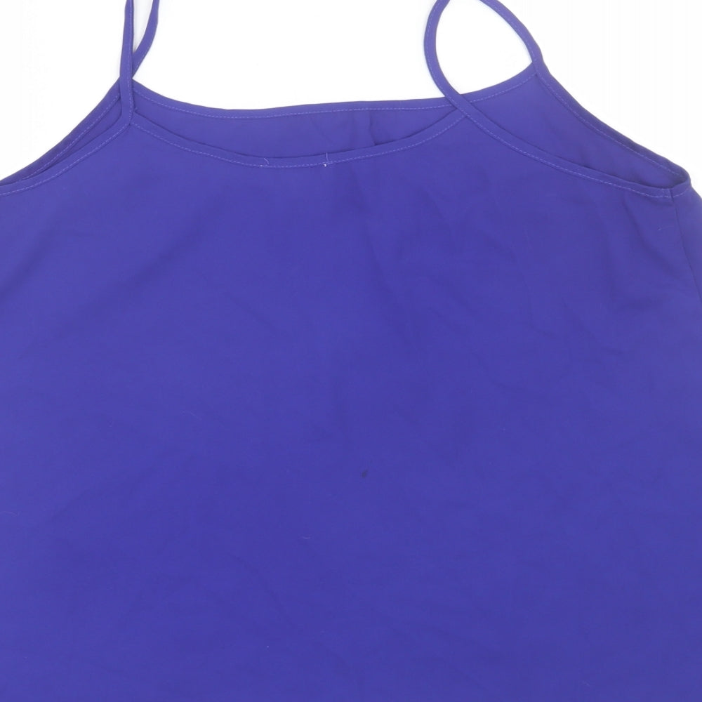 Papaya Womens Blue Basic Tank Size 16