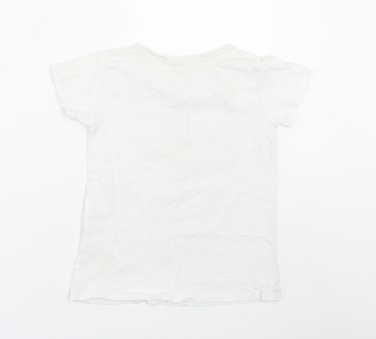 Nutmeg Girls White Basic T-Shirt Size 8-9 Years