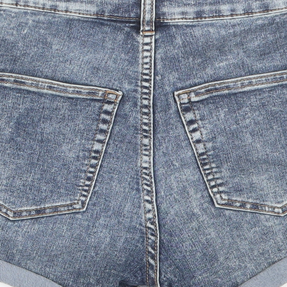H&M Womens Blue Denim Cut-Off Shorts Size 4