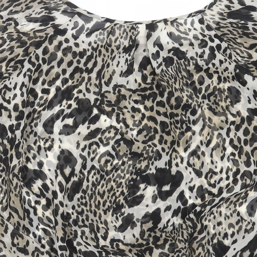 Womens UK Size M Wallis Grey Basic Blouse