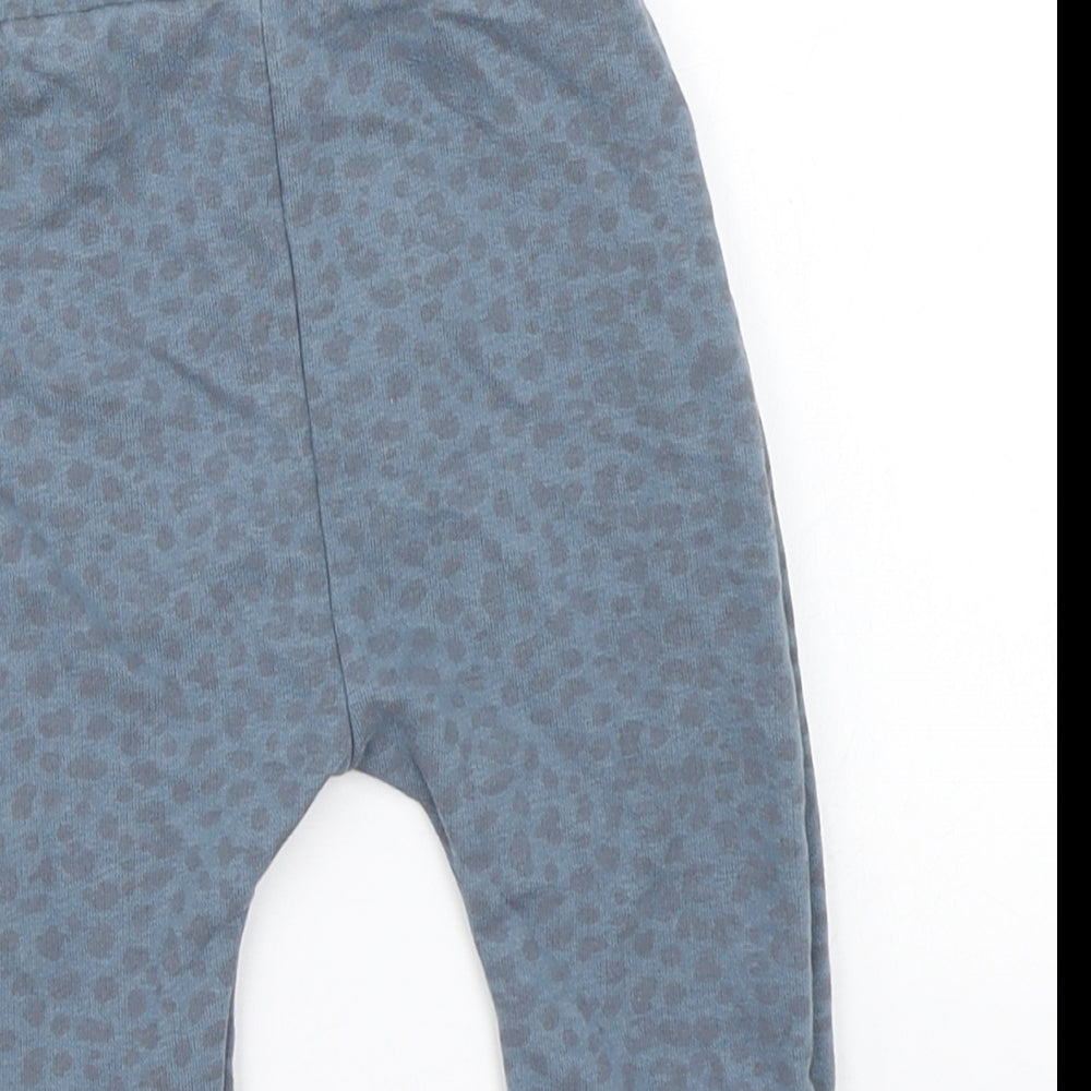 George Baby Blue Animal Print Jogger Trousers Size 6-9 Months