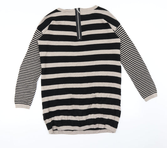 Wallis Womens Beige Striped Jumper Dress Size S