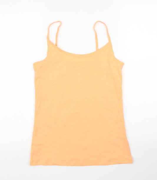 Additional front view of Nutmeg women’s orange camisole blouse, size UK 10
