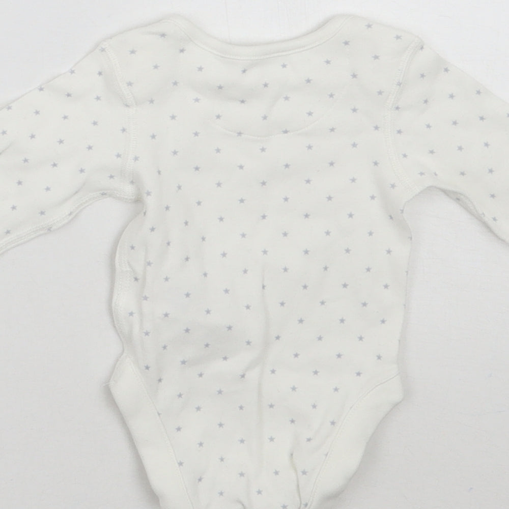 Marks and Spencer Baby White Geometric Babygrow One-Piece Size Newborn