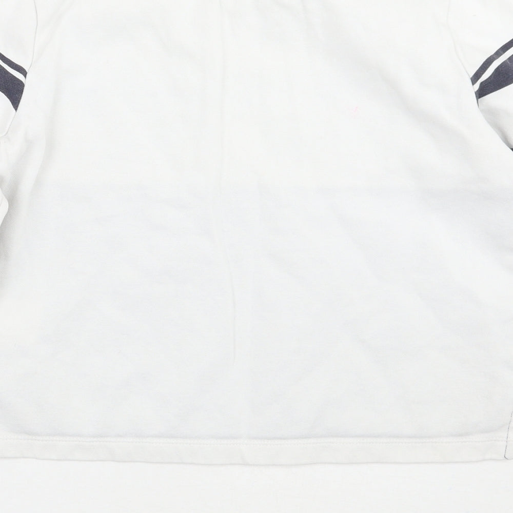 H&M Girls White Striped Pullover Jumper Size 11 Years