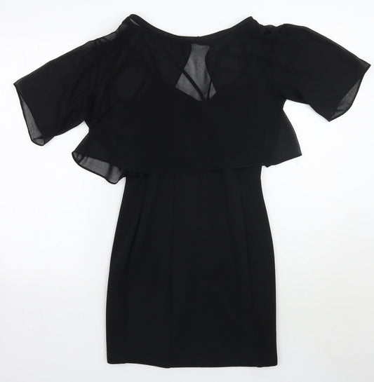 Additional front view of Silence + Noise women’s black a-line, size S