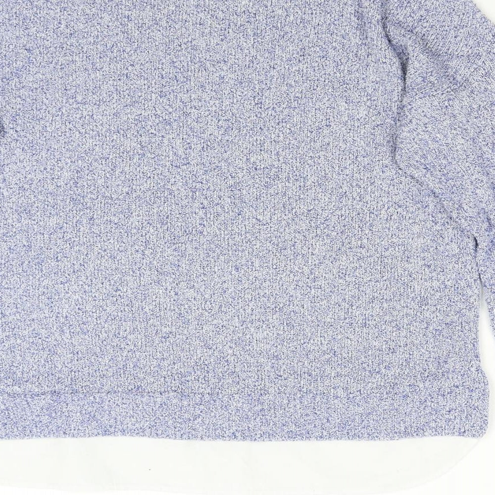 Brand and care label for George women’s blue knit jumper, size UK 12