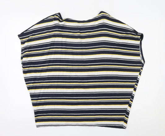 F&F Womens Blue Striped Basic Blouse Size 18