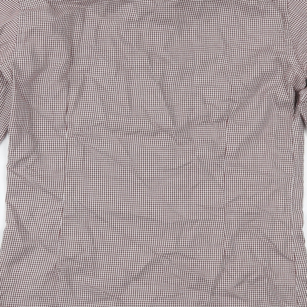 Mens UK Size 14.5 Marks and Spencer Red Button-Up Long Sleeve Casual Shirt