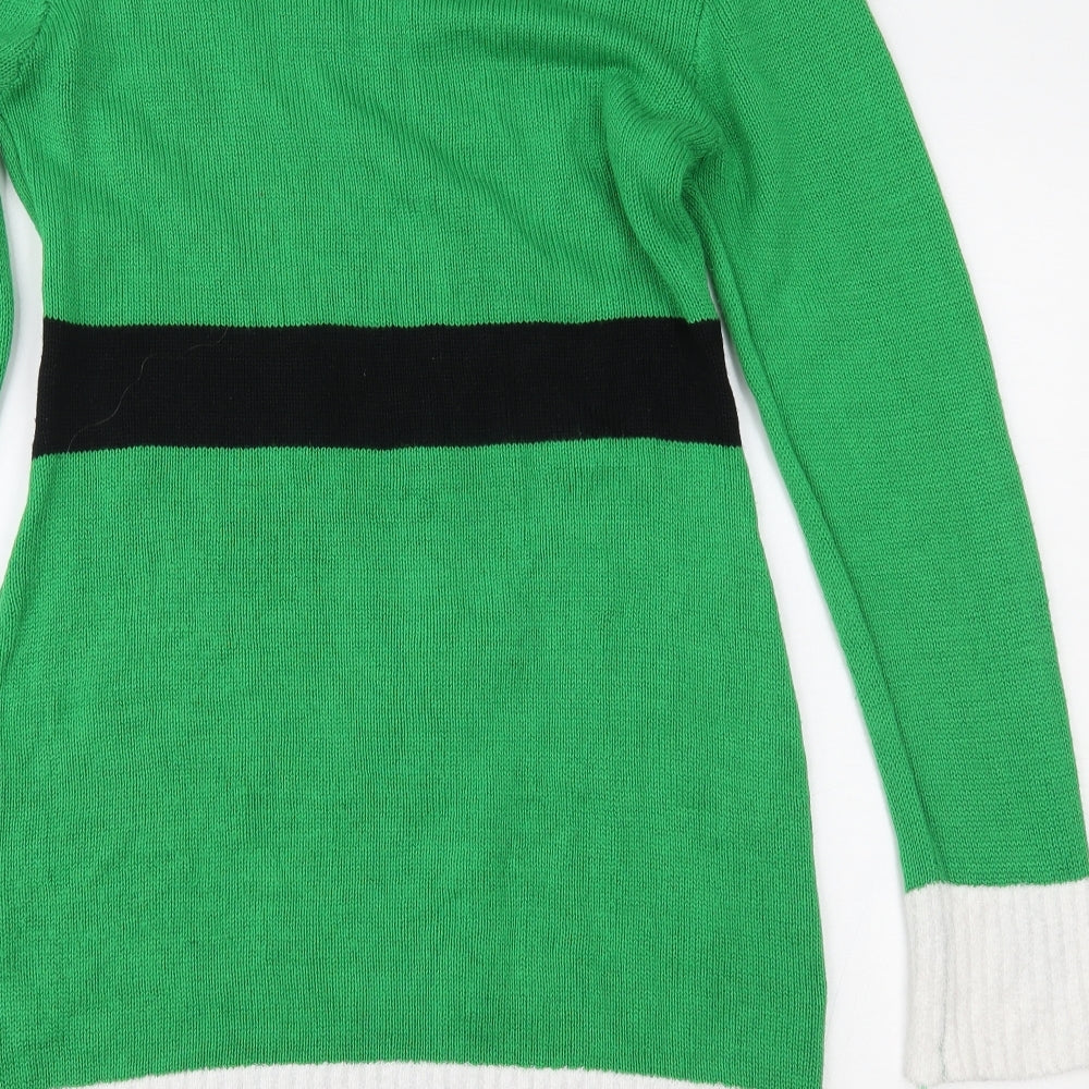 Jingle Bells Womens Green Bodycon Size M