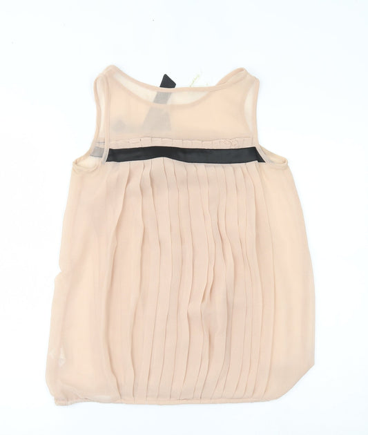 Back view of influence women’s pink basic blouse, size UK 10
