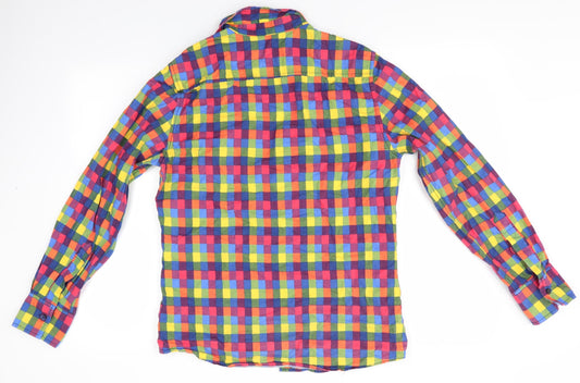 Primark Mens Multicoloured Check Button-Up Size S
