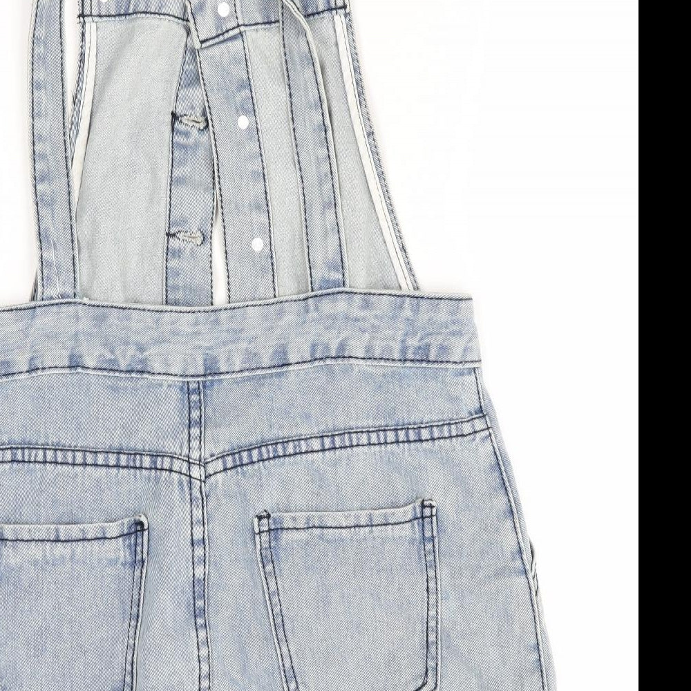 SheIn Womens Blue Pinafore/Dungaree Dress Size M
