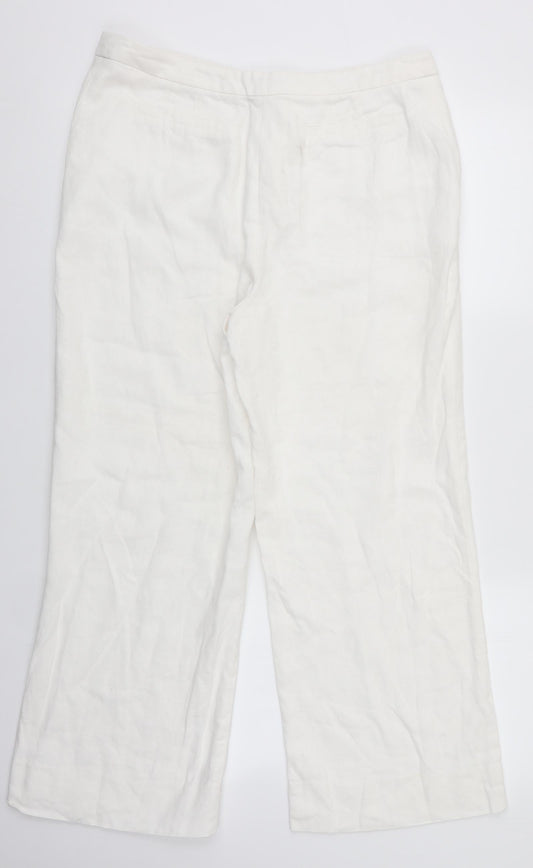 F&F Womens White Trousers Size 33 in L25 in