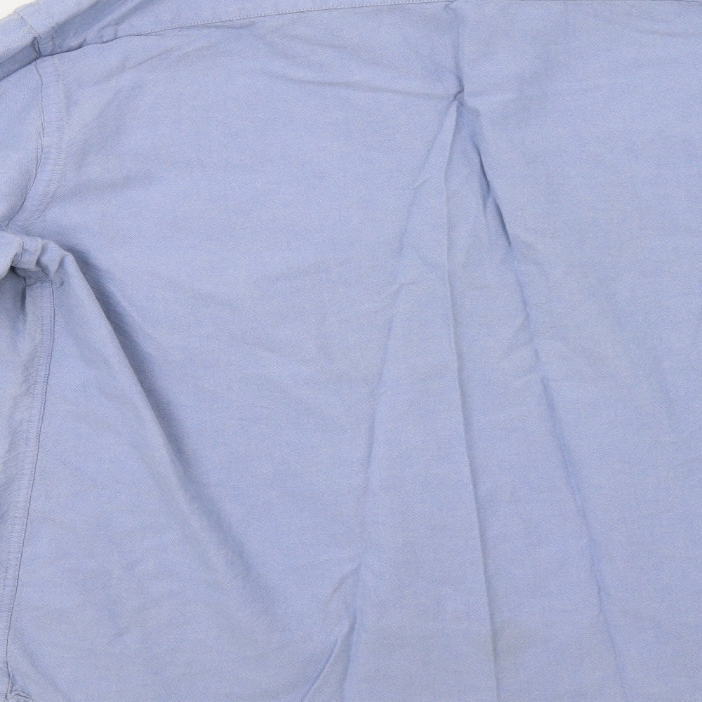 TU Mens Blue Button-Up Size L