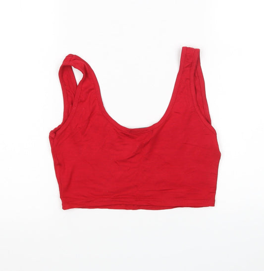 In the Style Womens Red Cropped Tank Size 8