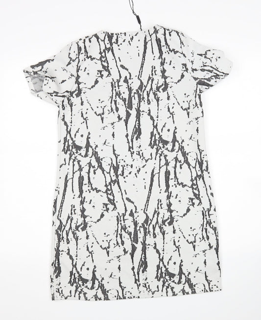 Missguided Womens Multicoloured Geometric T-Shirt Dress Size 6