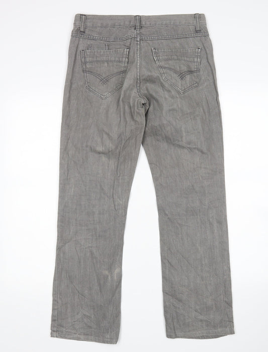 Womens UK Size 32 in Preworn Regular Fit Bootcut Grey Jeans