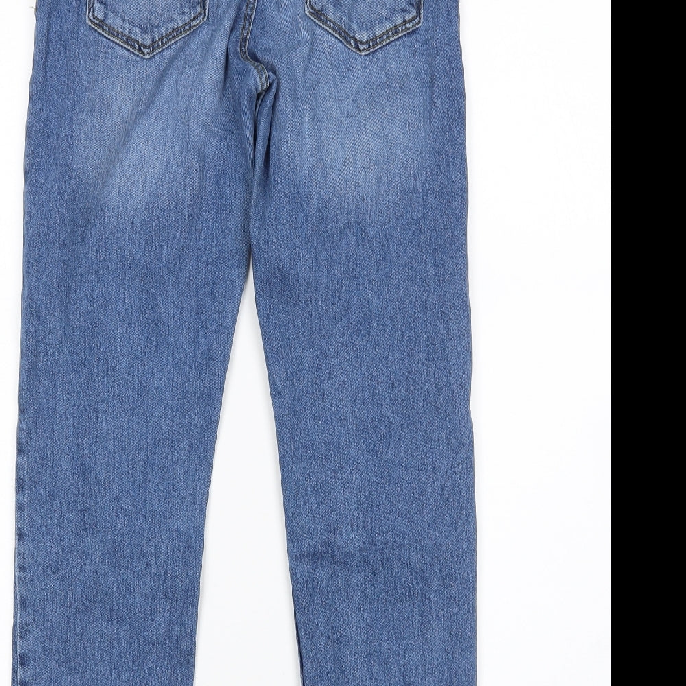 Denim CO Womens Blue Straight Jeans Size 8 L26 in