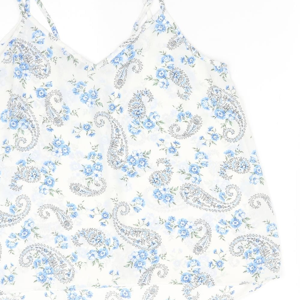 Primark Womens Multicoloured Paisley Camisole T-Shirt Size 16