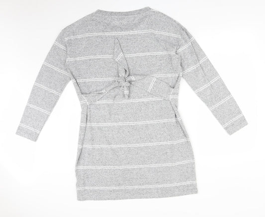 F&F Womens Grey Striped A-Line Size 14