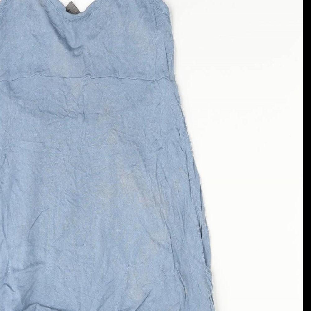 Womens UK Size M VERO MODA Blue Basic T-Shirt